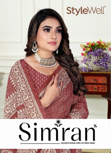 Simran By Stylewell Printed Daily Wear Sarees Wholesale Shop In Surat